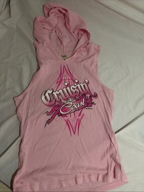 Cruisin' the Coast Pink Hooded Tank Top for Kids